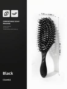 1支定型梳，空心梳，沙龙级美发按摩气垫梳，防静电卷发造型梳，用于梳理打结头发、按摩头皮，可在浴室、梳妆台上使用，男女皆宜。 - 彩色 - 查看 12