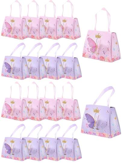 10pcs/Set Butterfly Wedding & Baby Shower Gift Boxes (With Ribbons) - Elegant Floral Butterfly Crown Design, Dreamy Crown Decor Gift Boxes, Perfect For Wedding Favors, Birthday Party Decorations And Bridal Shower - Party Essential.