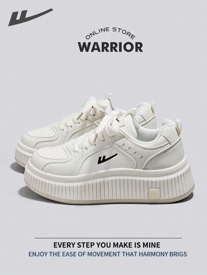  Warrior 女士板鞋，春秋季舒适百搭，休闲时尚，四季皆宜，耐磨耐穿，适合全天穿着，训练跑步鞋