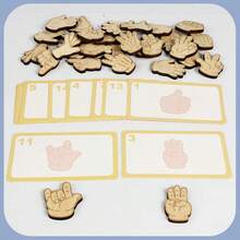 1 Set Wooden Hand Gesture Puzzle Game, Suitable For Children 3+ Years Old, Interactive Competitive Toy To Train Hand-Eye Coordination And Reaction Skills - Finger Puzzle - View 7