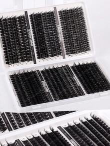 CMAYOME 720/684/648/384 Pcs False Eyelashes Glue Set, Designed With Large Capacity To Create Dense & Natural Eye Makeup. 3D Soft & Durable Texture. Set Includes False Lashes, Glue, Sealant, Eyelash Curler & Brush (10D, 20D, 30D, 40D, 50D, 60D, 80D, 100D, 120D, 150D) - Blue and White - View 6