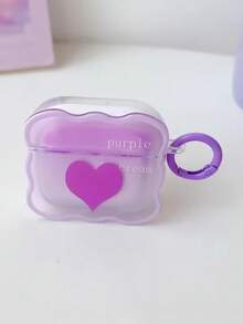 Purple Ombre Heart Background Protective Case Compatible With Apple Wireless Charging Case, Scratch-Resistant And Shockproof - Lilac Purple - View 8