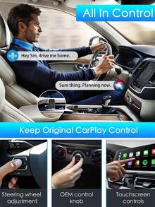 2-In-1 Wireless CarPlay Adapter, Mini Stable Smallest Wireless CarPlay Adapter, Bluetooth Connection, Plug And Play, No Latency, Compatible With IPhone And Android Auto - A - View 4