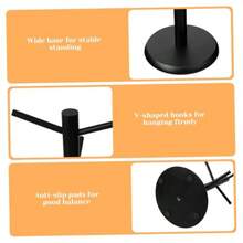 Soporte para tazas con 6 gancos para tazas soporte para tazas de cafe de 35 x 6 pulgadas con ba reente de bau soporte de exibicion para tazas y platillos para restaurantes y oficinas - Negro - Ver 2