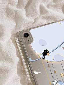 Ốp lưng hai mặt bằng acrylic trong suốt hình hành tinh, mặt trăng và mèo hoạt hình tinh tế và đáng yêu này có khả năng chống sốc và bền bỉ, phù hợp với iPad thế hệ thứ 7, 8 (10.2 inch) và 10. Sản phẩm có khe cắm bút tích hợp, hỗ trợ chức năng ngủ/thức và nhiều chế độ giá đỡ gập, là món quà lý tưởng cho dịp lễ. - Nhiều màu - Xem 5