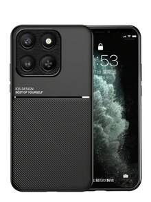 适用于荣耀400 5G/荣耀400 Lite/荣耀400 Pro/荣耀X6C/荣耀X70/荣耀X9D/荣耀400 Smart 5G/荣耀X7D 4G/5G/荣耀Magic8/荣耀Magic8 Pro/荣耀X5C/荣耀X5C Plus的时尚超薄手机壳 - 黑色 - 查看 3