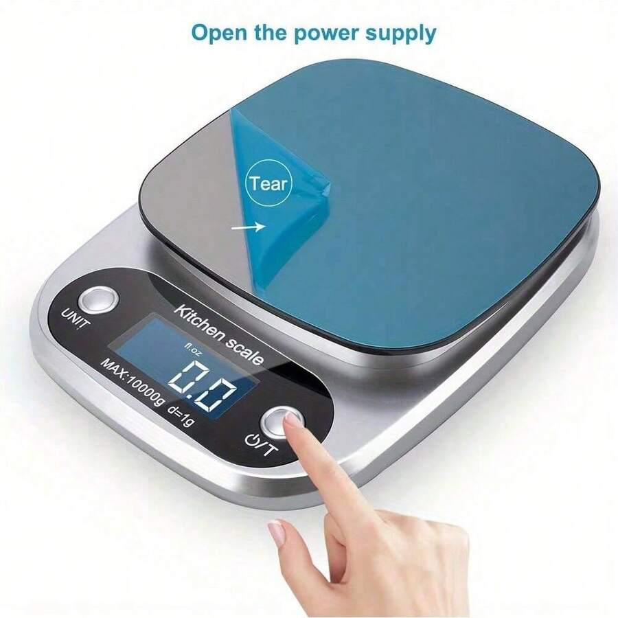 SOKANY Kitchen Food Scale, 4 Measurement Units (G/Oz/Lb), 2 AAA Batteries Powered, LCD Display, Unit Conversion. Precise Digital Scale, Suitable For Baking And Cooking, Essential Kitchen Precision Measurement Accessory.