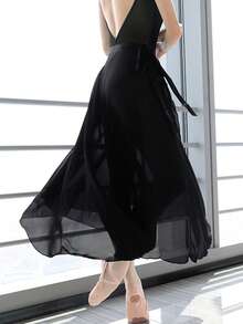 70cm Women's Ballet Tutu Skirt, Adult One-Piece Tutu Skirt With Lace Tie, Wrap Around Skirt For Yoga, Latin Dance Training. Dance Teacher Uniform. Women's One-Piece Dance Skirt With Belt, Wrap Around And Slim Fit For Fitness Yoga. Women's Wrap Around Skirt Fitness Yoga Series, Running Wrap Around Skirt. - Multicolor - View 3