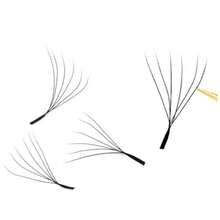 Extensiones de Pestañas Prearmadas W Shape 6D MIX o Medida DIYDAY – Fibras Tecnológicas Suaves, Negro Mate, Mega Volumen, Curvatura D, Longitudes 8-15 mm - D - Ver 4