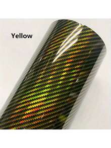 1片50cm*152cm汽车PET七色激光碳纤维贴膜，9D彩色碳纤维贴纸，手机贴膜，高光锻造碳纤维汽车贴膜 - 均碼 - 查看 5