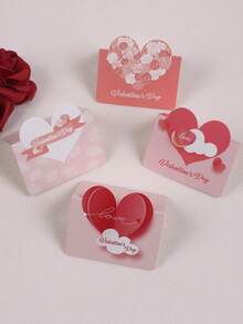 20/50张心形贺卡，拥抱信物，想念礼物，可爱心形卡片，情人节礼物，表达爱意，特别生日，婚礼派对，情人节礼物，情人节拥抱卡片，随机款式 - 彩色 - 查看 4