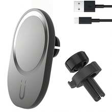 FCV 15W MagSafe 无线车载充电器，便携式 USB-C 电源，免提操作，无需电池即可实现无线充电功能，兼容 Air 17 Pro Max 16 15 14 13 12 和 Galaxy、Android 设备 - 款式2 - 查看 9