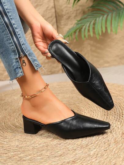 Chanclas casuales para mujer, sandalias sin talón con tacón grueso, sandalias deslizantes versátiles