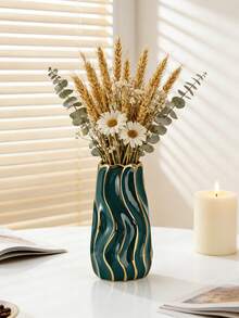 1 hộp trang trí sọc vàng, hũ đựng đa năng, làm thủ công có nắp, bình trang trí nhà cửa. - Nhiều màu - Xem 2