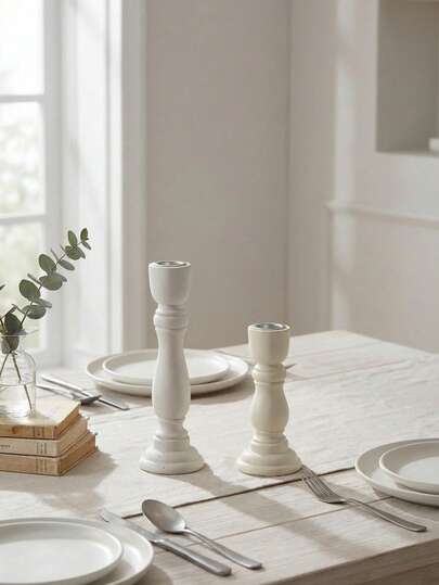 Vintage Candle Holders, Elegant Resin Candlesticks, Romantic Decorative Candle Holder - Rustic Minimalist Design For Anniversary, Birthday, Date Night Decor | Perfect For Home & Dining Table | Ideal For Weddings, Can Be Used As A Table Centerpiece, Home Decor, Bridal Shower Gift, For Birthdays, Christmas, Wedding Party Table Decorations, And As A Gift.