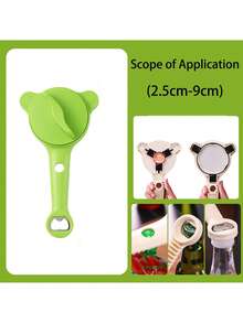 Abrelatas ajustable, diseño antideslizante para tapas difíciles | Abrebotellas con mango cómodo | Herramienta de cocina para personas mayores y con poca fuerza en las manos | Abre latas, botellas y tarros fácilmente - Multicolor - Ver 12