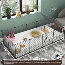 Easy Assembly Hamster Fence, Freely Assembled Small Animal Cage, Rabbit Fence, Indoor Home Use - Multicolor - View 3