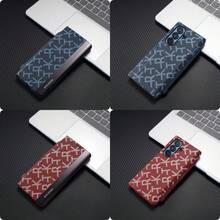 Hadaasi 1pc High-End Fashion New Printed Camouflage & Letter Pattern Foldable Kickstand Pen Slot Multifunctional Premium PU Leather Protective Case For Samsung Galaxy Z Fold 7/Z Fold 6/Z Fold 5/Z Fold 4/Z Fold 3 Series Smartphones, Anti-Fall And Shock-Resistant - Multicolor - View 10