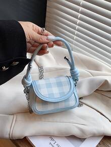 1 chiếc túi đeo vai hai màu dành cho thanh thiếu niên, cầm tay, có 6 màu để lựa chọn, phụ kiện thời trang cho các buổi đi chơi, có thể đựng tai nghe, tiền xu, son môi. - Phiên bản mini - Xem 13