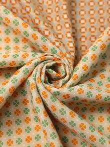 1pc Women's Fashion Casual Clover Print Scarf/Shawl, Suitable For Travel And Vacation - Multicolor - View 4