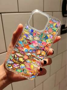 Colorful Fish-Themed Transparent TPU Phone Case With An Ocean Aesthetic. Compatible With IPhone 17, 17 Air, 17 Pro, 17 Pro Max, 16, 15, 14, 13, 12, 11, Pro, Max, X, XS, And Plus. It's A Thoughtful Birthday Gift For Girlfriends, Boyfriends, And Friends. - 無色 - 查看 2