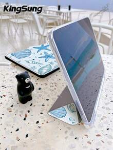 Kingsung Blue Ocean Element 平板电脑保护套,适用于 9.7/10.2/10.5/10.9/12.9 英寸/Pro 11 英寸,适用于第十代 Kindle,适用于三星 Galaxy Tab S6 Lite 10.4 英寸,适用于 Kindle Paperwhite 第十二代(2024 版)、Kindle 第十一代(2022 版)、Kobo Clara Color,柔软防震,智能支架/自动唤醒/睡眠功能 - 彩色 - 查看 4