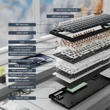 ATTACK SHARK X98PRO 无线机械键盘，2.4GHz/USB-C/蓝牙5.0，支持热插拔，侧印PBT键帽，适用于PC的机械游戏键盘 - 彩色 - 查看 3