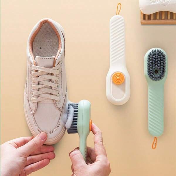 1 Piece - Multi-Functional Shoe Brush For Adding Liquid, Professional Soft-Bristle Shoe Cleaning Brush, For Shoes, Also Suitable For Household Laundry Cleaning