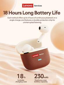 联想 LE231 迷你蓝牙耳机，带充电盒，蓝牙 6.0，高品质 ENC 通话降噪，低延迟游戏和音乐模式，超长续航，舒适的无线耳机，适用于智能手机、电脑、情侣，节日礼物 - 白色耳機+煤球保護套 - 查看 6