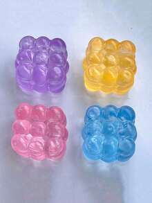 New Malt Squeeze Stress Relief Cube Toy, Ultra-Thin Squeeze Malt Anti-Pressure Toy, 1pc Soft Slow Rebound Water Cube Toy, Grape Texture, Slow Rebound, Durable, Suitable For Students, Teenagers/Adults, Ideal As Holiday Surprise Stress Relief Gift, Holiday/Birthday Gift, Halloween Gift, Christmas Gift, Christmas Eve Gift - Nhiều màu - Xem 4