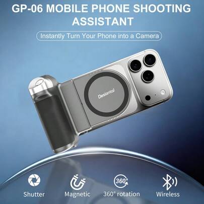 Magnetic Smartphone Selfie Grip Handle, Convenient Shooting Camera Grip With Wireless Remote Control, Compatible With All Phones, Supports Video Recording.