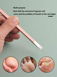 1pc Rose Gold Pedicure Knife For Removing Calluses, Nails And Cuticles - Multicolor - View 2
