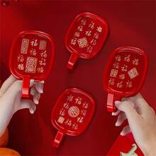 Red Fu Character Hanging Hook, Strong Adhesive, Festive Wedding Chinese Knot Lantern, Painless Hook, No Drilling, Load-Bearing Sticky Hook - Multicolor - View 3
