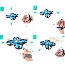 OISE ART STORE Mini Drone Quadricottero Telecomandato Con Dita Mano Luci Led Rgb Gioco Bambini - - Multicolore - Visualizzare 4