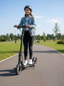 OSOMOTO Patín Eléctrico Para Jovenes y Adutos, MODELO: ESO-01, Diseño Plegable para Movilidad Urbana - Rojo - Ver 6