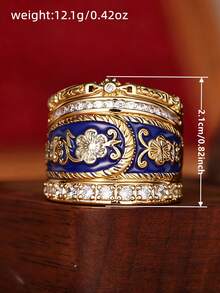 1枚女士精美戒指，适合婚礼、订婚、周年纪念派对、情人节礼物 - 1# - 查看 9