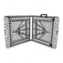 Mesa plegable de plástico, blanca - Negro - Ver 4