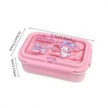 SANRIO Bộ hộp cơm trưa hoạt hình cỡ lớn có bản quyền của , kèm sticker tự dán, hộp cơm  dễ thương dùng được trong lò vi sóng - Hộp cơm đáng yêu, quà tặng sinh nhật, ngày Valentine, đám cưới, phụ kiện du lịch. - Nhiều màu - Xem 3