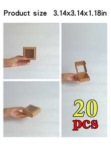 10/30pcs White Small Gift Boxes With Clear Window, Jewelry, Soap, Candy Boxes, Cardboard Packaging For Handmade Items, Decorative Flat Bulk Boxes, Suitable For Gifts, Crafts, Presents, Wedding Parties, Bridal Showers - Brown - View 36
