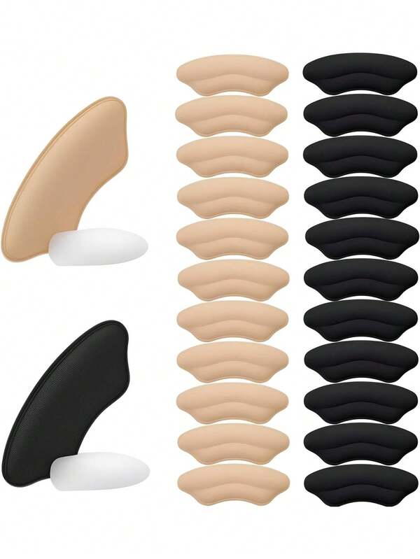 12pcs Mixed Heel Cushion Pads, Adjustable Shoe Insoles, Foot Sole Pads To Prevent Heel Pain And Blisters For Women And Men
