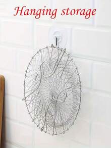 1pc Stainless Steel Frying Basket, Collapsible Home Frying Basket, Multi-Function Kitchen Strainer Basket - Multicolor - View 10