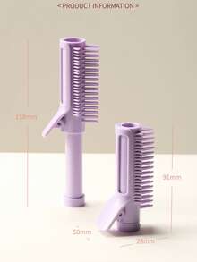 1pc High Skull Top Extendable Curling Hair Comb, Portable Styling Comb With Hair Curling Clip. Body Care Tools. Personal Care And Personal Cleaning Tools. Convenient And Practical. - A - View 11