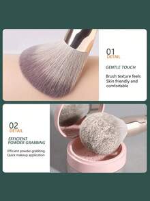 14pcs Professional Haze Green Makeup Brush Set, Soft Synthetic Hair Brushes, Create Airy Makeup Look, Complete Green Nature-Inspired Makeup Tool Collection, Cruelty-Free, Vegan, Suitable For Foundation, Powder, Blending, Eyeshadow - Green - View 4