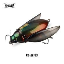 KINGDOM 1PC 高噪音甲虫路亚饵 55mm 10.5g 浮水型钓饵，超远投，仿生鱼饵，仿真设计，精美涂装 - 彩色 - 查看 12