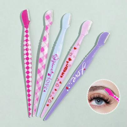 2/3/5pcs Eyebrow Razor, Small Head Precise Stainless Steel Shaver, Face Trimmer With Safety Cover, Makeup Tools For Grooming And Depilation, Suitable For Men And Women