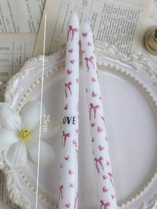 Bộ 2 chiếc (một hộp) Nến hình nón dài màu hồng, dài 9,84 inch, sáp đậu nành không khói, trang trí tiệc cưới, tạo không khí ấm cúng. Nến hình nhánh dài, màu đen, màu đỏ, màu hồng, màu trắng, nến tạo không khí lễ hội, nến ngày Valentine, nến dễ thương và vui nhộn, trang trí nhà cửa. - Nhiều màu - Xem 15