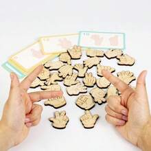1 Set Wooden Hand Gesture Puzzle Game, Suitable For Children 3+ Years Old, Interactive Competitive Toy To Train Hand-Eye Coordination And Reaction Skills - Finger Puzzle - View 3