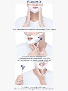 5/8/14/32 st. Delikat manuell rakapparat med 6 blad, vintageporslinsmönster, utbytbara huvuden, inkluderar förvaringslåda, hårborttagningsverktyg för armhålor och ben - Säkerhetsrakhyvel + blad - Visa 5