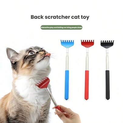 Retractable Pet Cat Grooming Brush, Massage Scratching Toy, Interactive Cat Comb, Dog Deshedding Brush, Pet Grooming Supplies