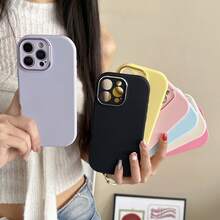 1 pieza Funda de teléfono creativa de niña con diseño de macaron, compatible con las series 11 12 13 14 15 16 17, gran regalo para familiares, amigos y ocasiones festivas - Amarillo - Ver 5